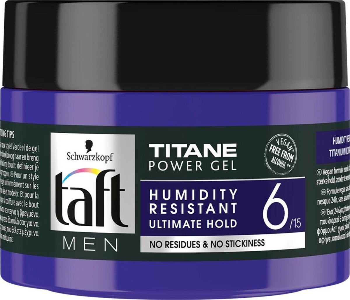 Schwarzkopf Taft Titane Power Gel N°6 - 6 x 250ml - Voordeelverpakking