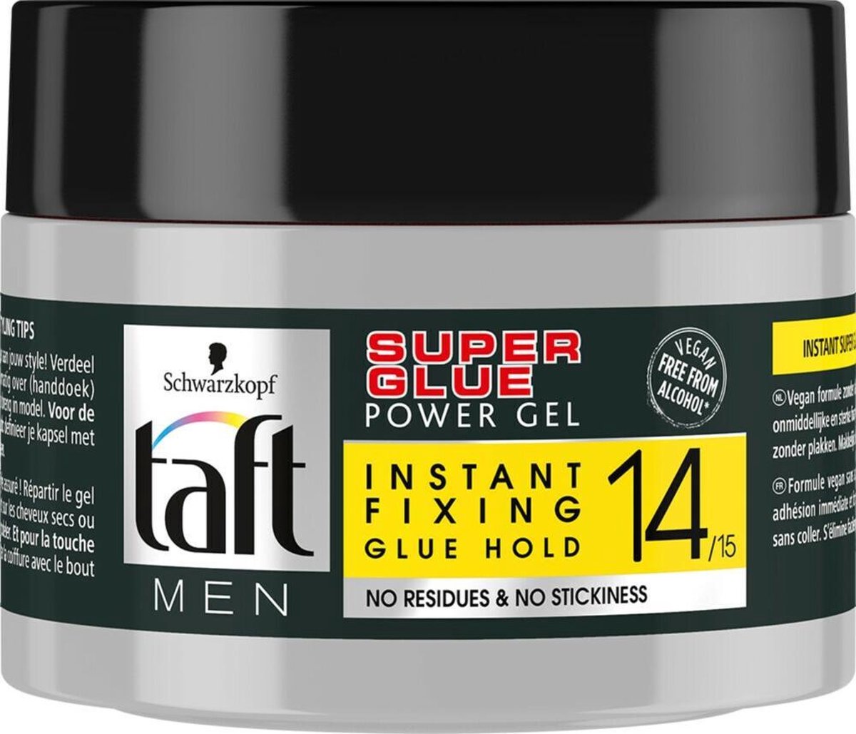 Schwarzkopf Taft Super Glue Gel Cubus 250 ml - 6 stuks - Voordeelverpakking