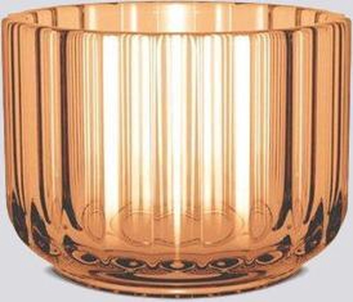 Lyngby Porcelain theelicht small amber