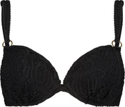 Hunkemöller Dames Voorgevormde push-up beugel bikinitop Crochet Cup A - E - maat B75
