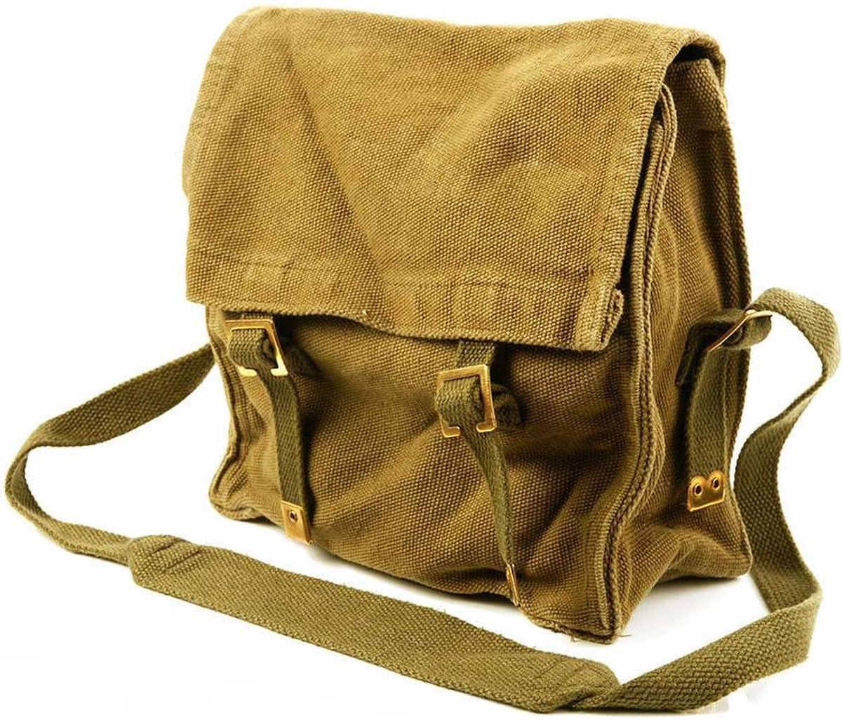 Pukkel tas canvas groen