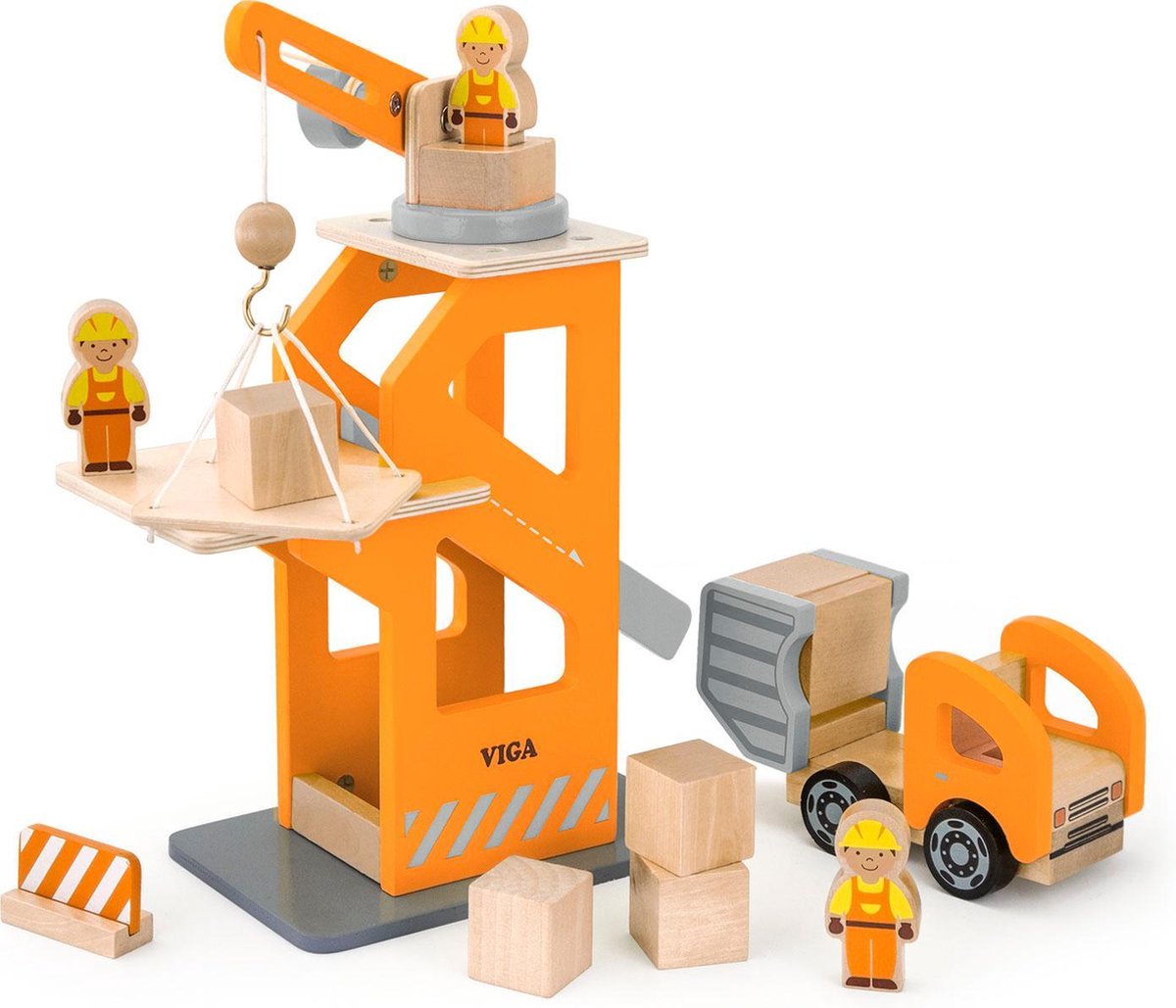 Viga Toys - Havenkraan met Glijgoot en Kiepauto