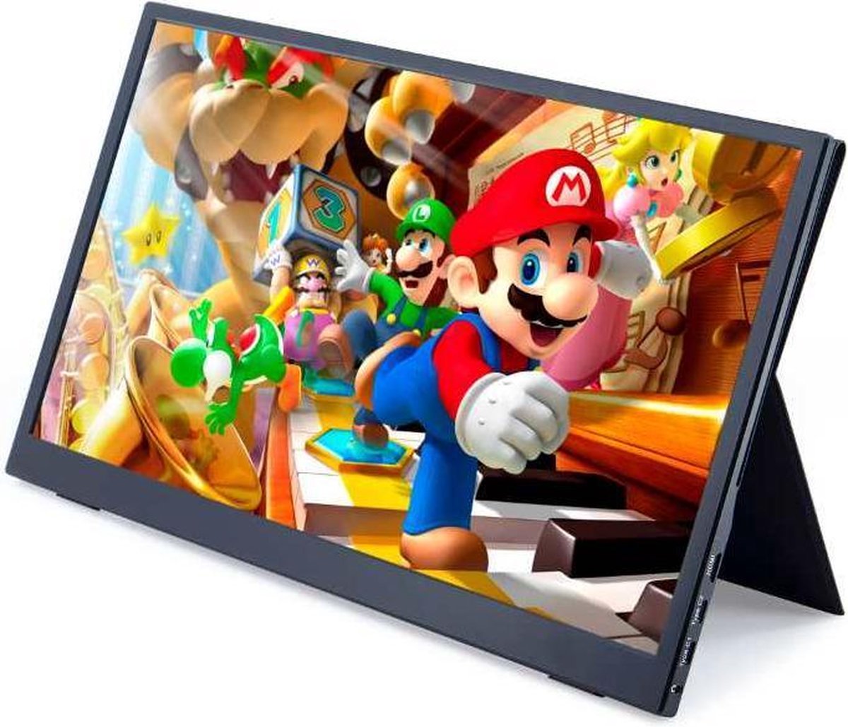 Lipa AX-50 portable monitor Full HD 15.6" / HDMI / 2x USB C / Met hoes en kickstand / Ook voor Nintendo Switch