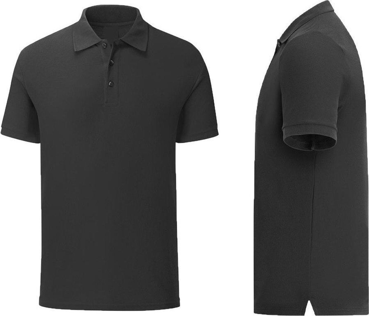 Senvi Getailleerde Polo zacht aanvoelend Kleur zwart Maat S