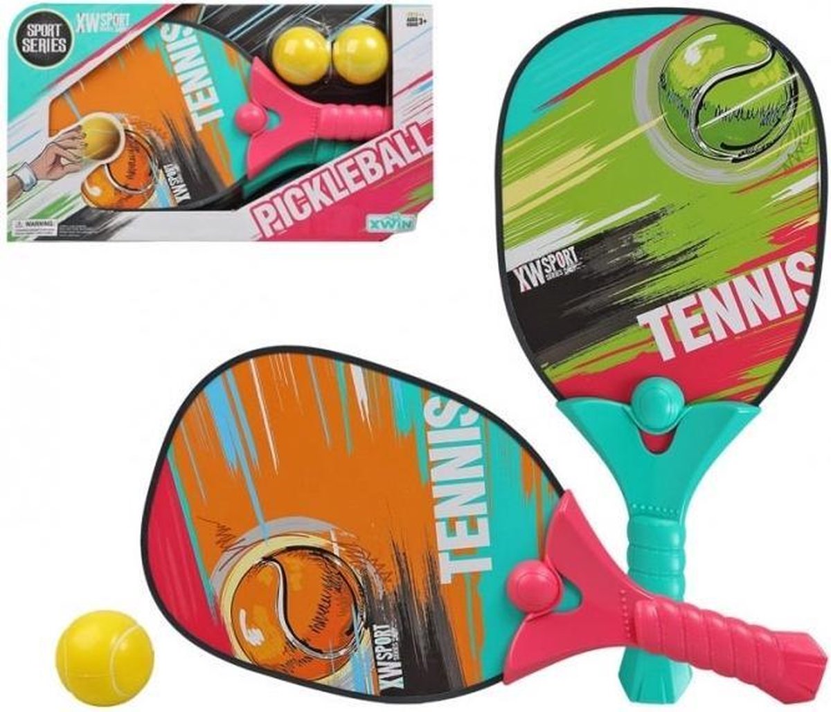 Pickleball tennis set met balletjes voor 2 personen - Buitenspeelgoed - Sportbenodigdheden - Sport/sporten - Sportief speelgoed - Pickleball/tennis set voor volwassenen