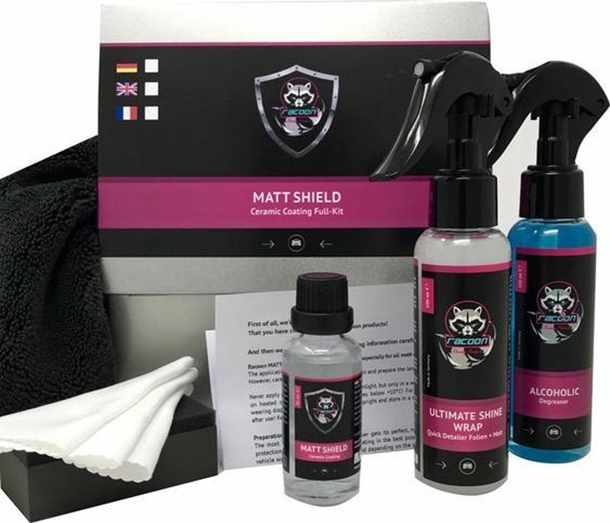 Racoon Schoonmaakset Matt Shield 10-delig