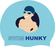 Swim Hunky badmuts - Lagoon blue Silicone Swim Caps - Heren | Funky