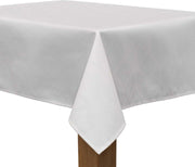 MixMamas Tafelkleed Gecoat Jacquard Ogee - 140 x 300cm - Wit