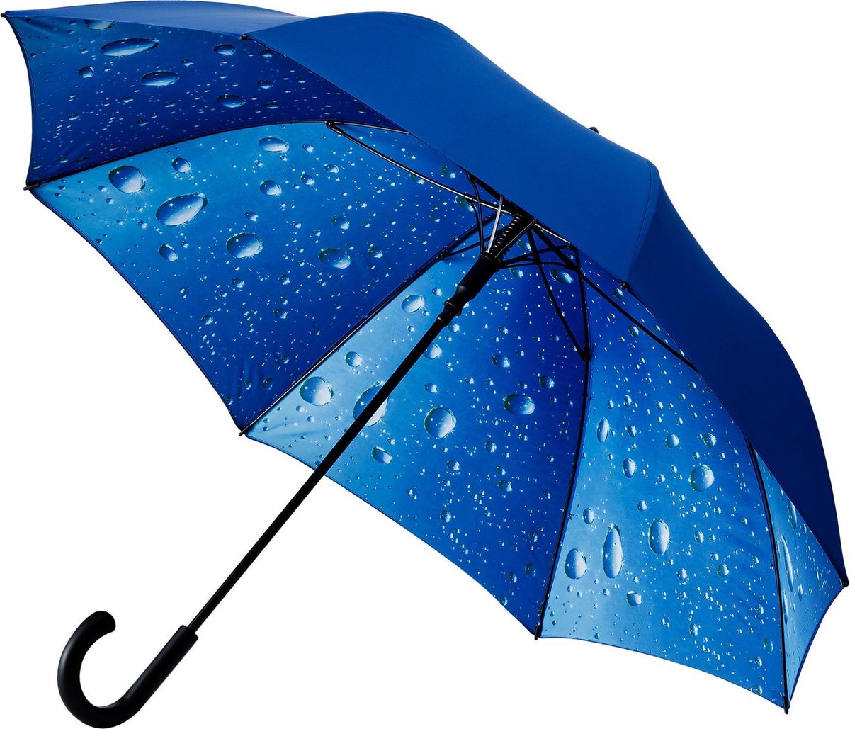 Falcone® Golfparaplu - Automaat - Blauwe lucht regendruppel  - Blauw