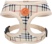 Pepets © Luxe Hondentuig – Hondenharnas – Hondentuigje – Harnas Hond - Beige Ruit - Maat M