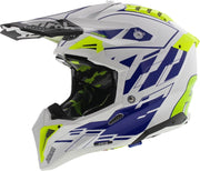 Airoh Aviator 3 AMS² Rampage crosshelm glans blauw wit fluo geel S