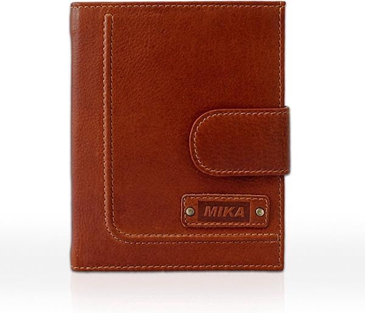 Portefeuille Mika cognac leer - 13x10