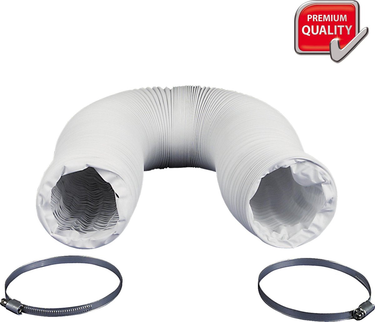luchtafvoerslang PVC 100mm 3.0m wit