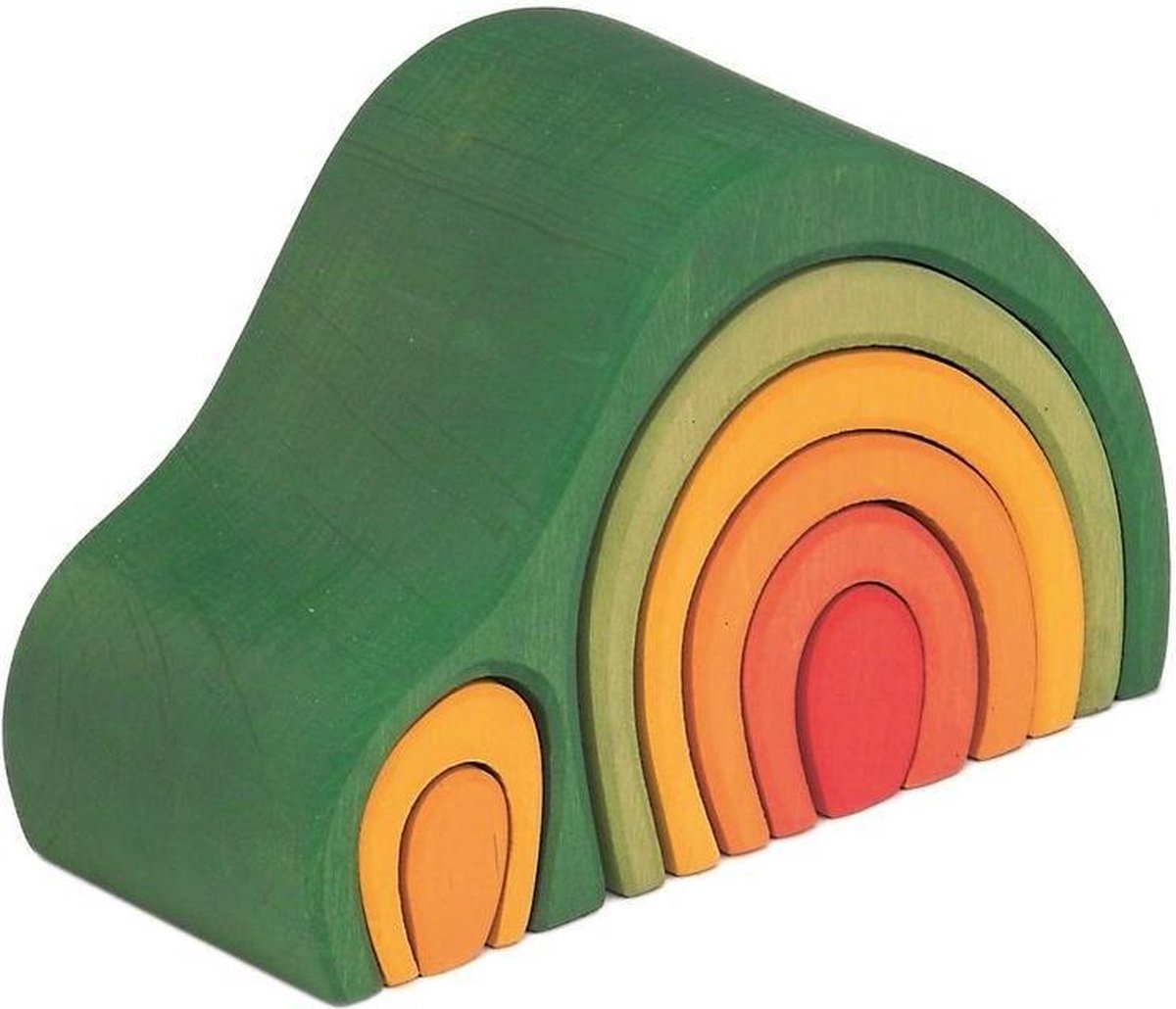 Glückskäfer Houten Stapelhuis Gebogen 19 Cm Groen 8-delig