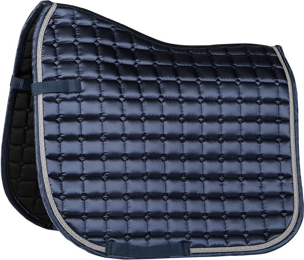 RelaxPets - Harry's Horse - Zadeldek Satin - Zadeldekje - Sjabrak - Dark Blue - Full Dressuur