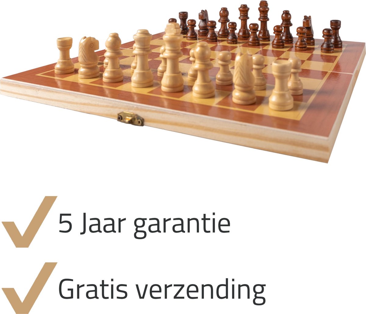 Thexa - schaakset (29x29 cm) - hout
