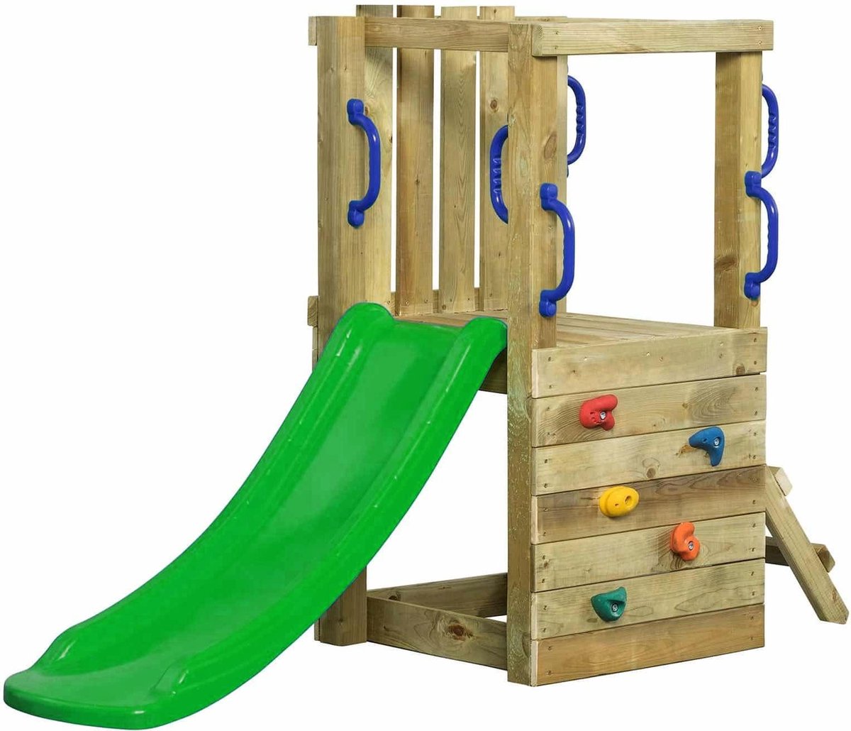 SwingKing Speeltoestel Irma Small + glijbaan Appelgroen    - 190x66x125cm