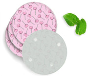 4 Luxe Glazen Onderzetters - Design Lollipops - Rond
