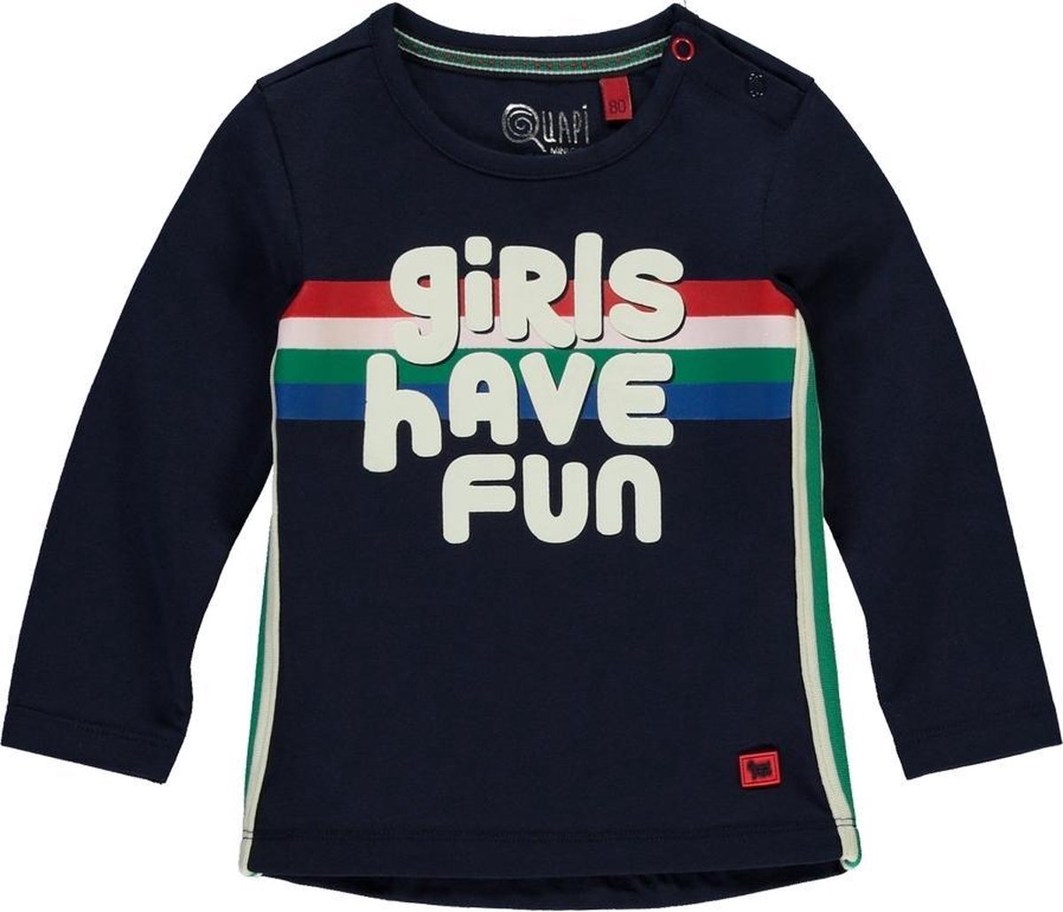 Quapi Mini Venus Longsleeve Meisjes - Donkerblauw - Maat 74