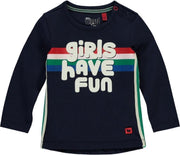 Quapi Mini Venus Longsleeve Meisjes - Donkerblauw - Maat 74
