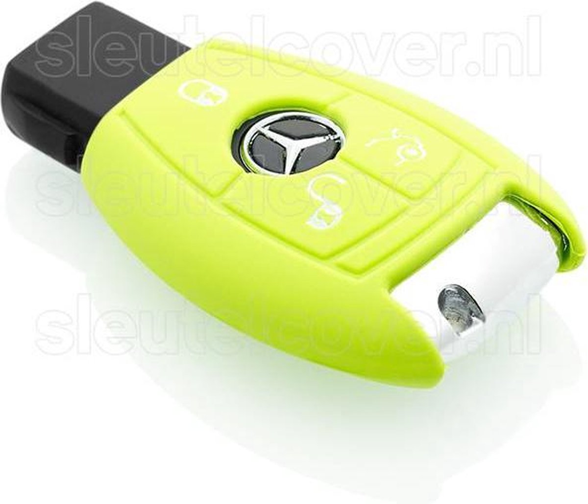 Mercedes SleutelCover - Lime groen / Silicone sleutelhoesje / beschermhoesje autosleutel