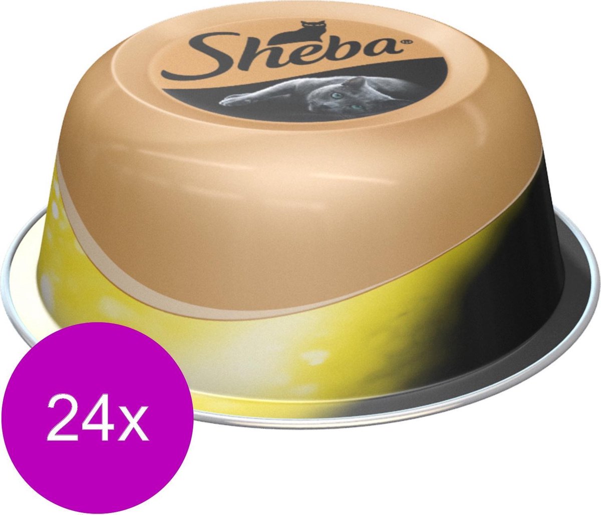 Sheba Luxe Menu Filets 80 g - Kattenvoer - 24 x Kip&Saus