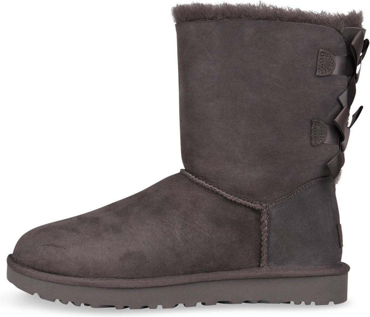 UGG - Dames Snowboots Bailey Bow II Grey - Grijs - Maat 40