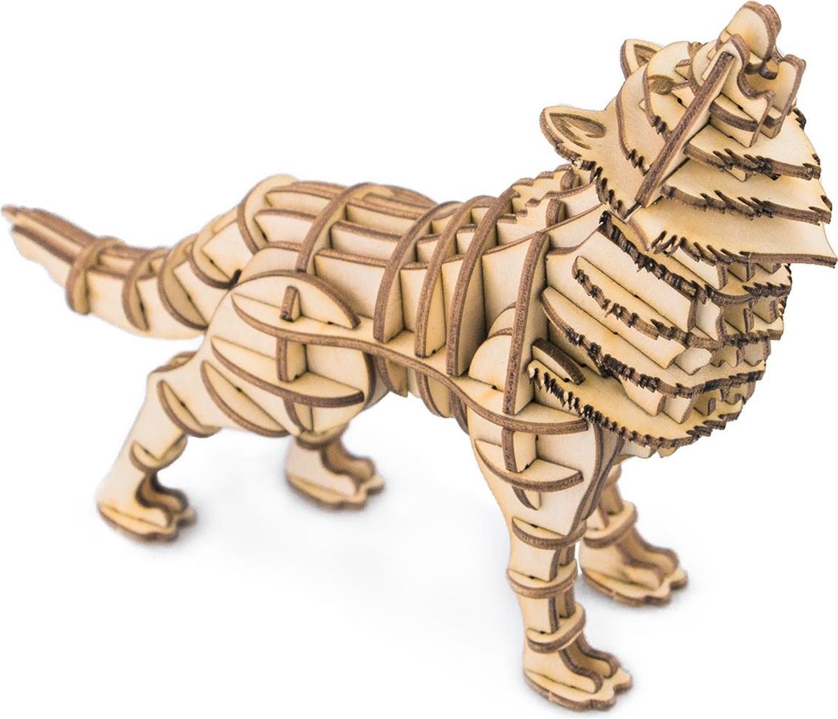 Modern 3D Wooden Puzzel Wolf