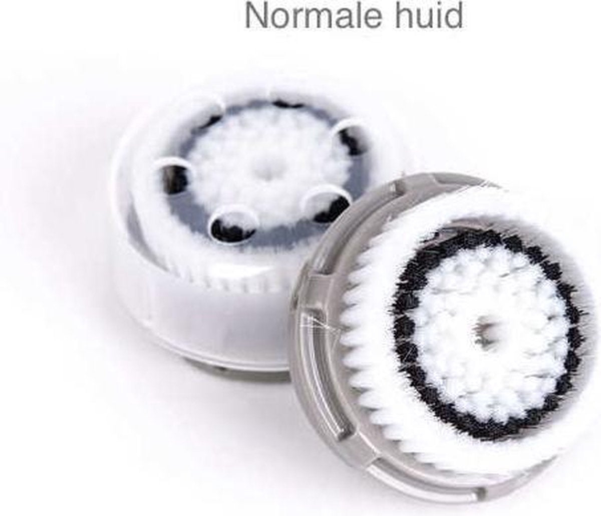 Normal brush head – Twin pack - 2 stuks - Rreplacement brush head geschikt voor Clarisonic - Vervangende opzetborstel geschikt voor Clarisonic - Mia opzetborstel - Reinigingsborstel kop – Gezichtsborstel – Voor normaal tot gevoelige huid - 2 Stuks