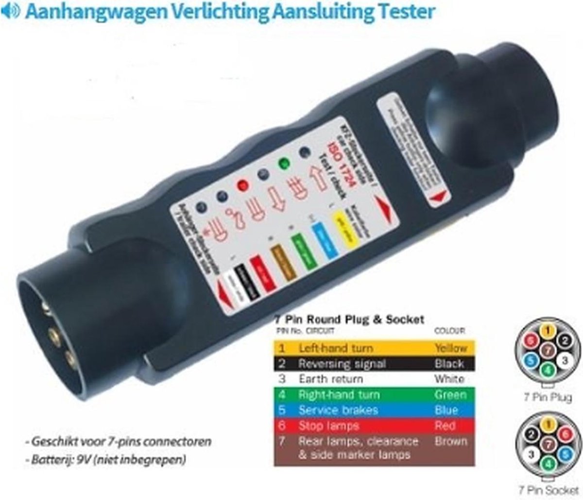 TRAILER AANSLUITING TESTER 7 POLIG