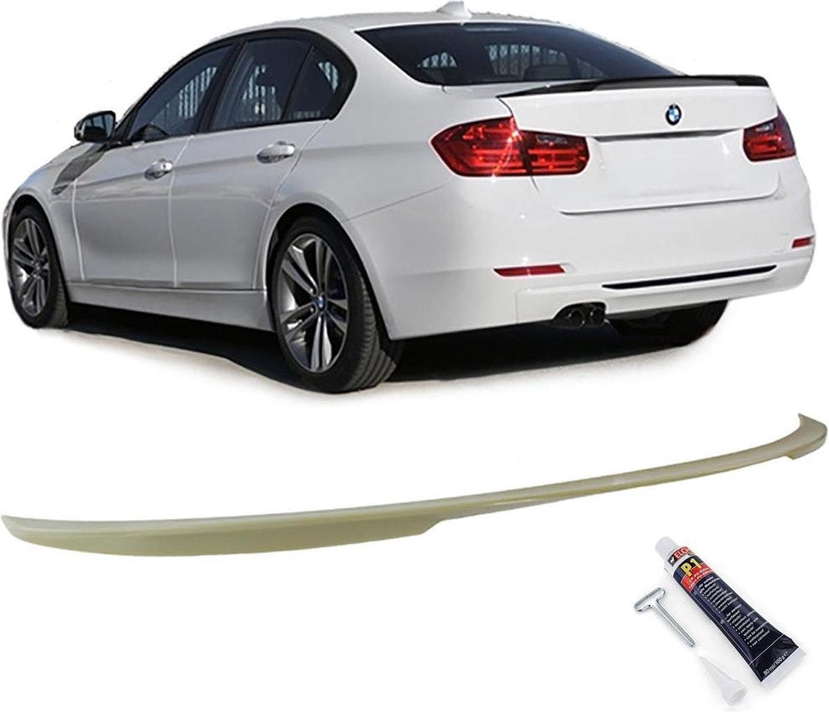 Bmw 3 Serie F30 Sedan achterklep spoiler M Performance look Achterklepspoiler 318 320 330 335 340 M3