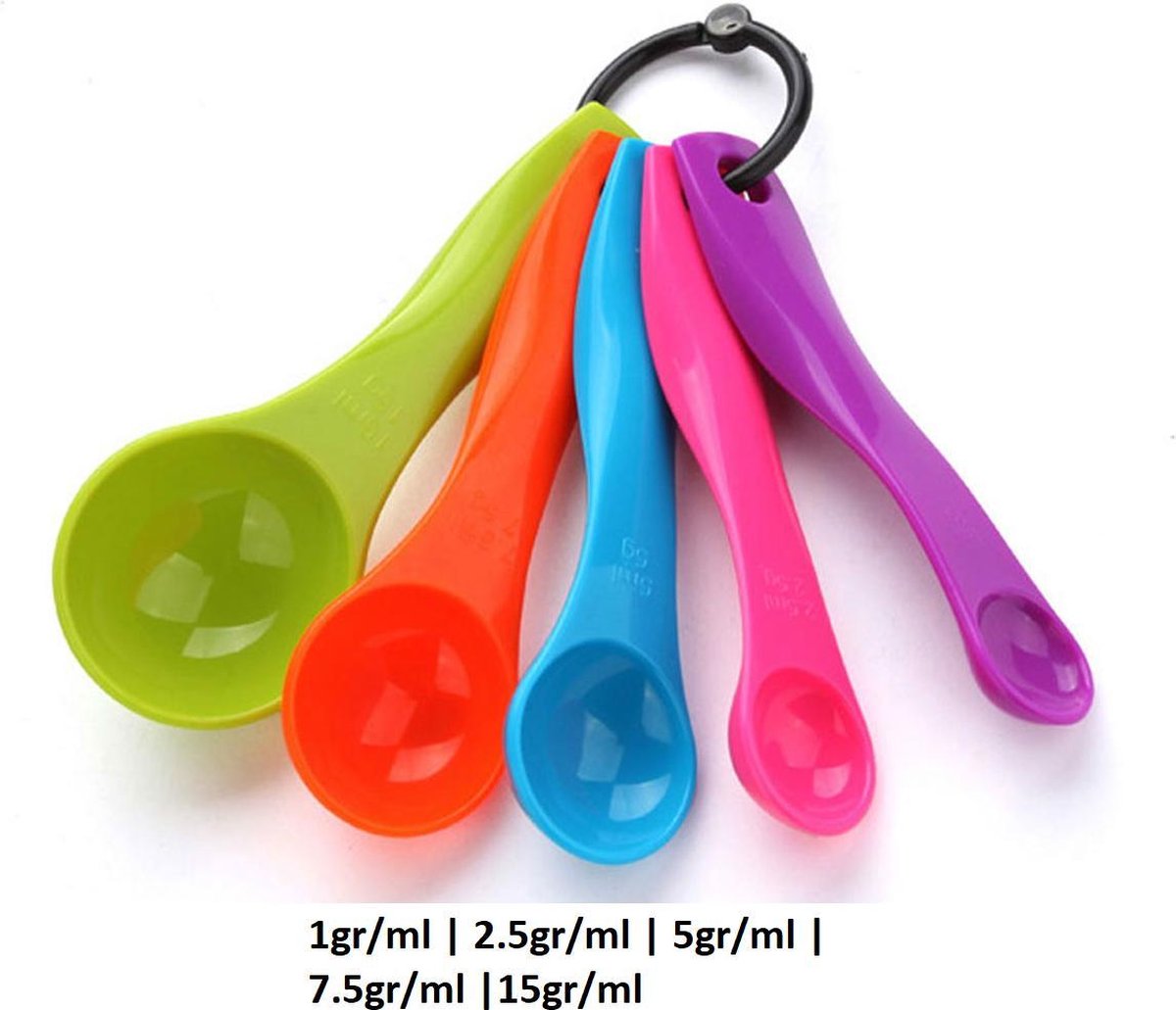 EPIN | Maat lepel set 5 delen | Multicolor | Keuken gerei