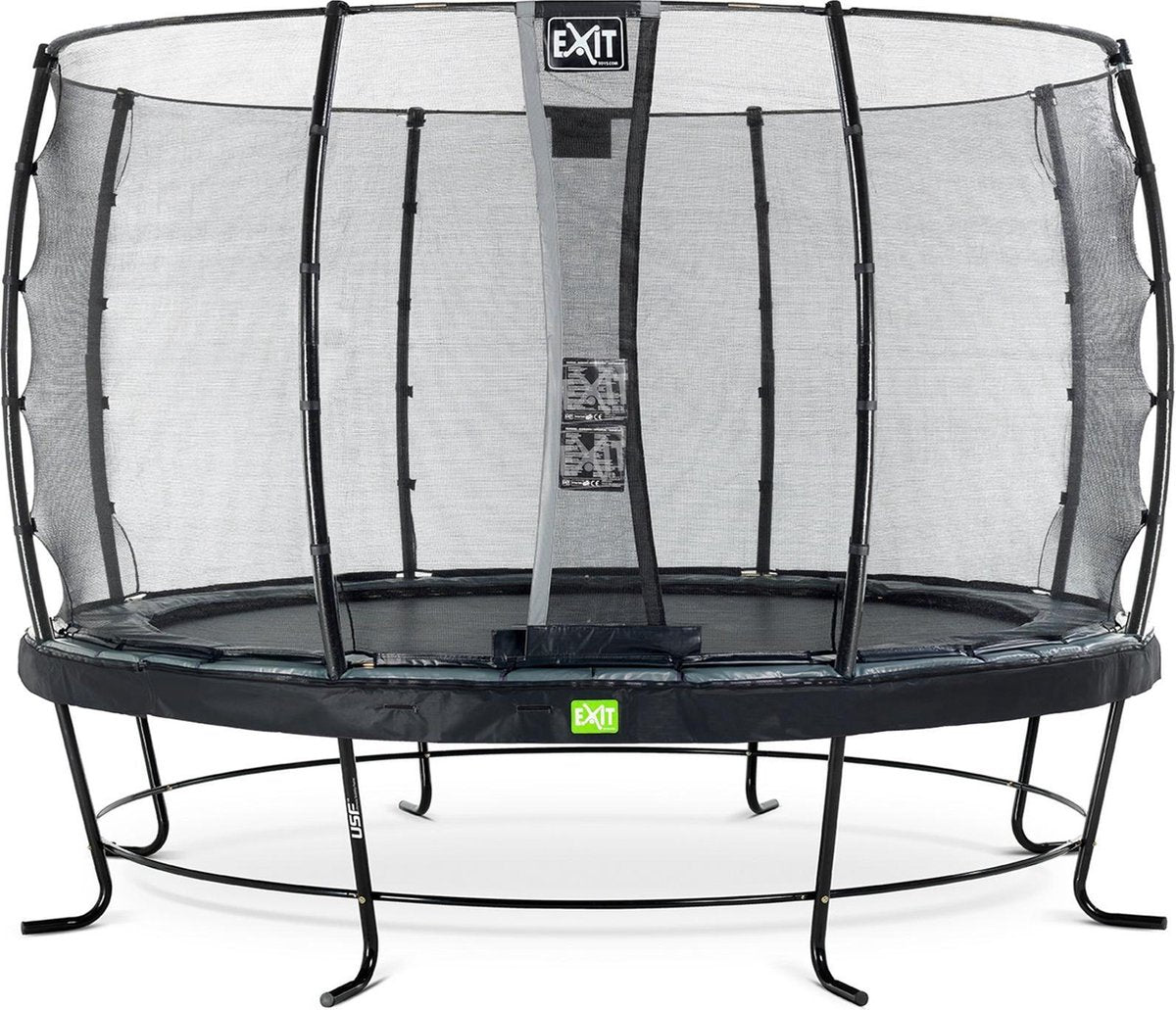 Trampoline EXIT Elegant - ø366cm met Economy veiligheidsnet - zwart