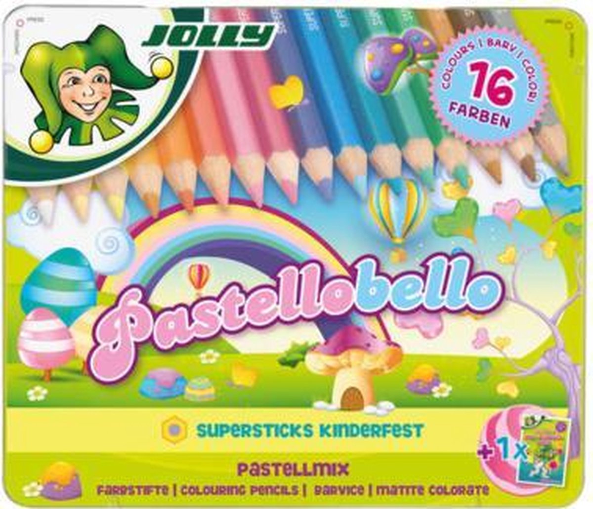 Jolly Kleurpotloden Pastello Bello16 stuks