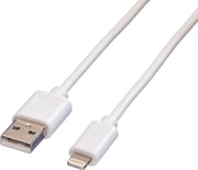 ROLINE USB 0.15 m 0.15m USB A Lightning Wit mobiele telefoonkabel