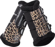 RelaxPets - Weatherbeeta - Peesbeschermers - Leopard - Brushing Boots - Zwart Bon onderlegd - Bruin - Cob