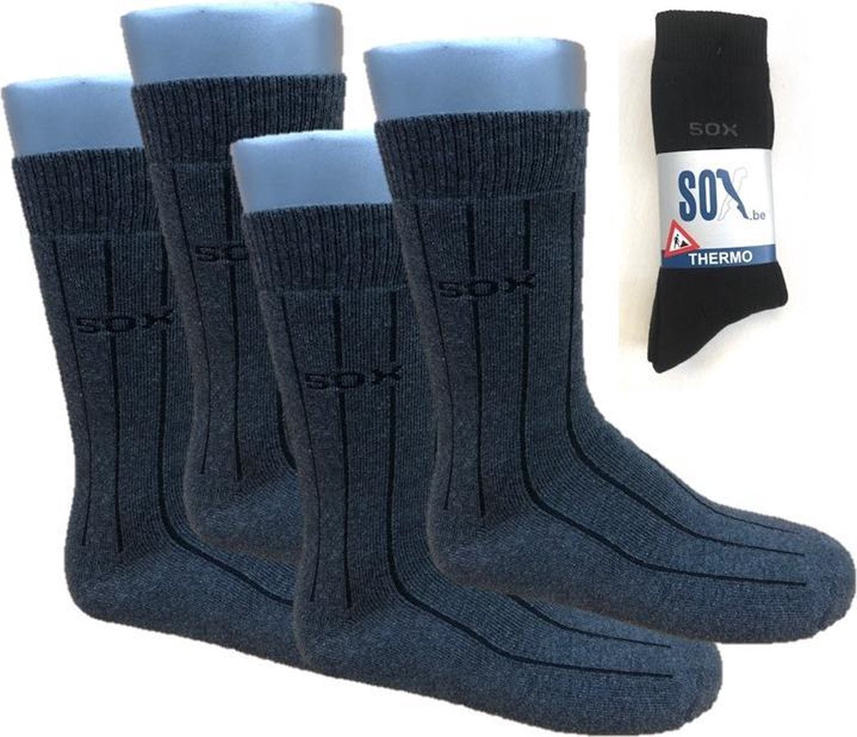 SOX Thermo 4 Pack sokken Supersterk Superabsorberend Temperatuurregulerend Maat 45-50 Werksokken Wandelsokken