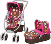 Knorrtoys luxe 2in1 poppenwagen brown splash