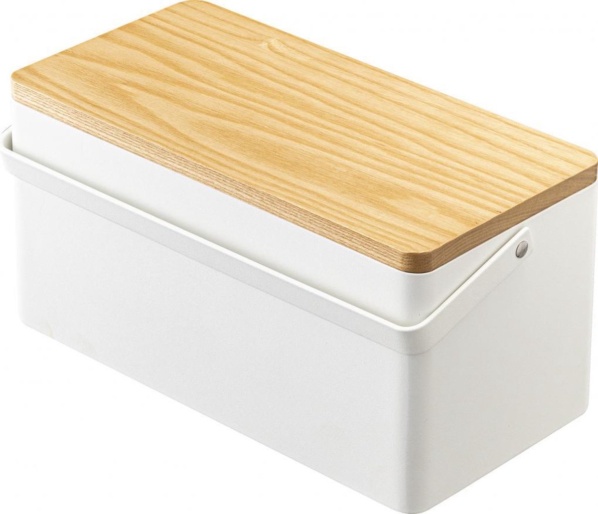 Witte naaidoos met hout - Yamazaki