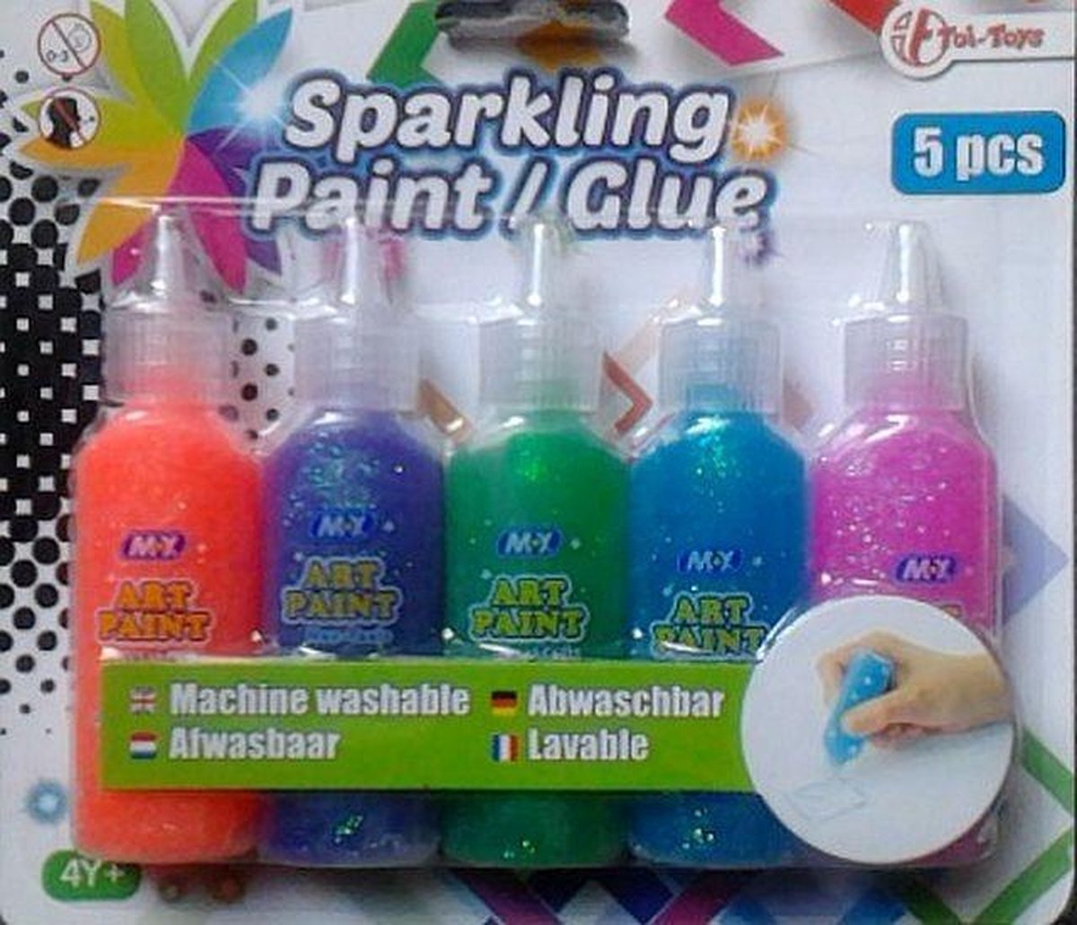 Toi-toys Glitterlijmtubes 5 Stuks