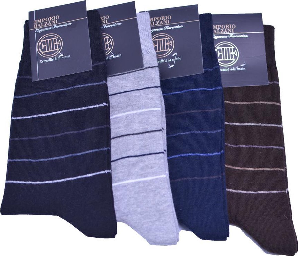 8 paar - Style Herensokken - Katoen - Small Stripe - Maat  40 -45