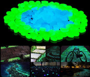 Glow In The Dark Stenen | Decoratie Stenen | Pebbles | Aquarium Steentjes | Tuin Stenen | BLAUW & GROEN| 30 Stuks