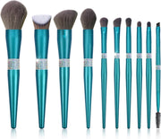 10-Delige kwasten set met glitter steentjes | blauw