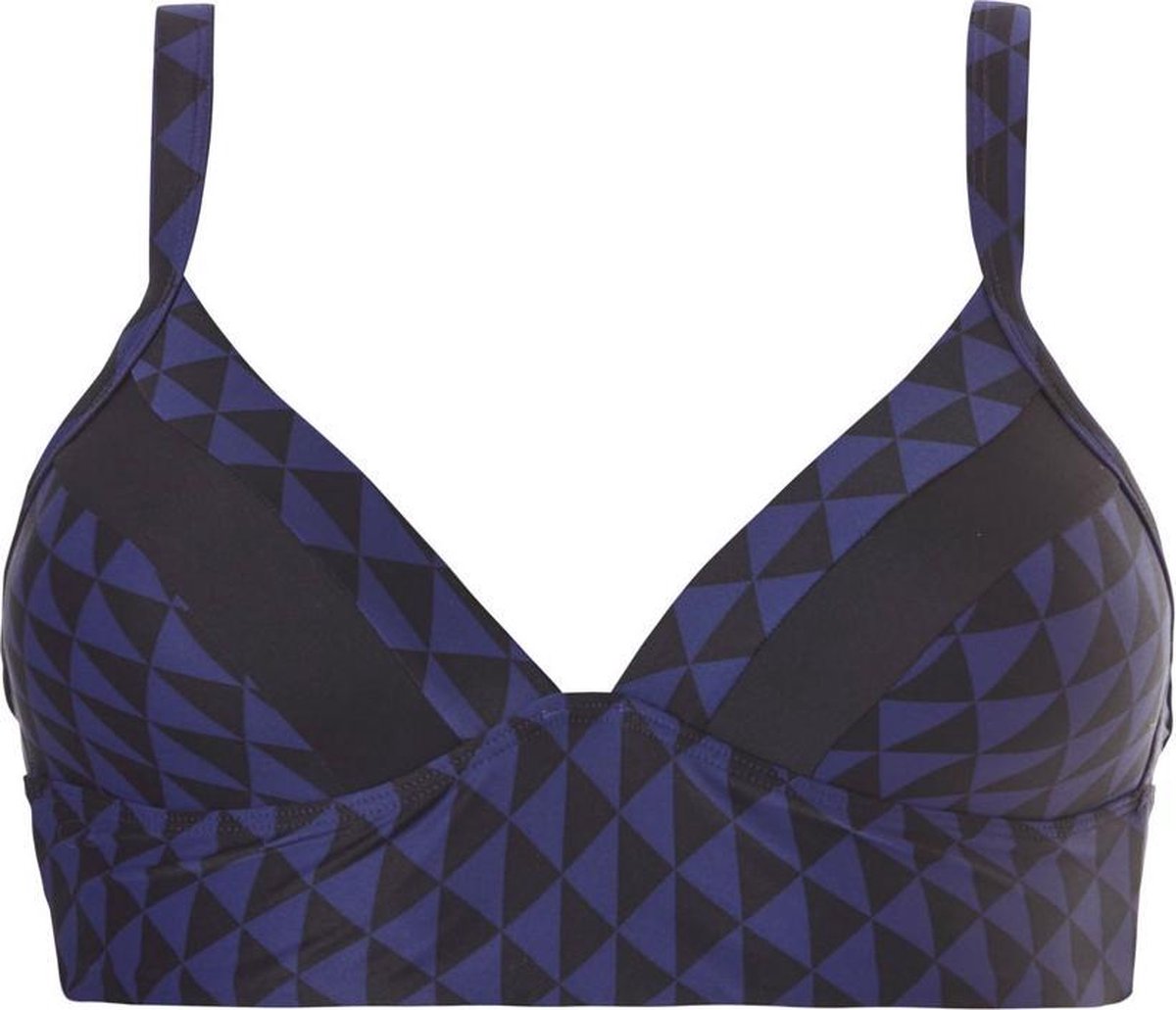 bikini top Twotone diamonds navy
