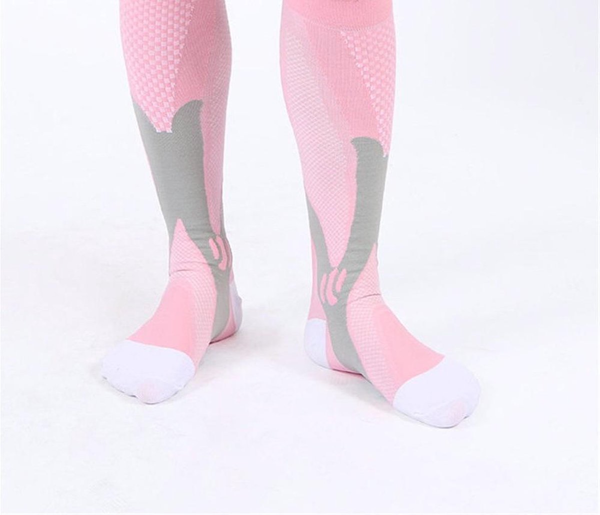 Compressiekousen (paar) | Bracefox™ - S/M - schoenmaat 35-40 - Roze