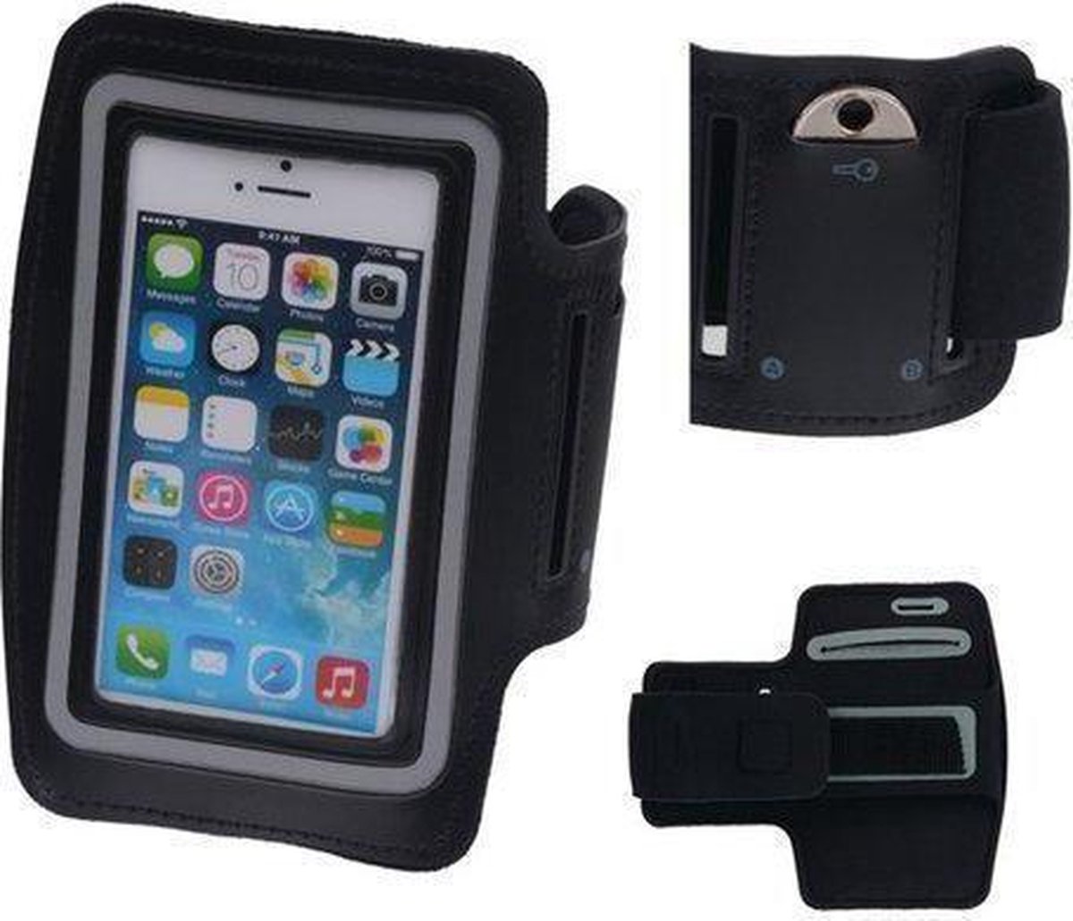 iPhone 5C Zwart Sport Armband Neopreen