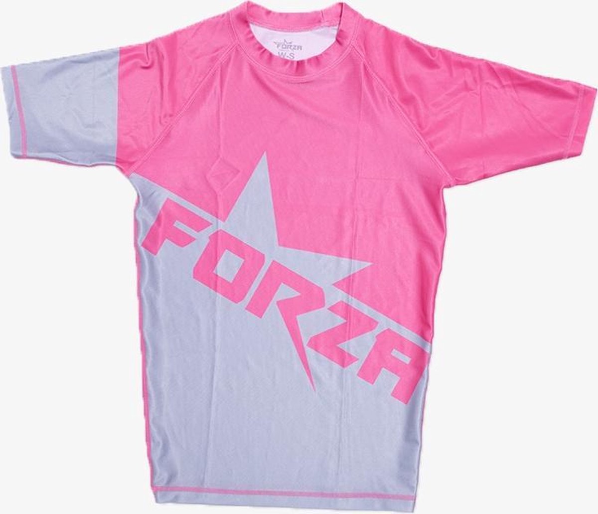 FORZA STAR RASH GUARD SUBLAMINATED - KORTE MOUWEN - ROZE/GRIJS