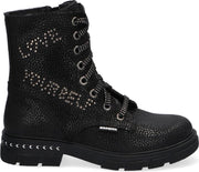 Braqeez 421715-989 Meisjes Biker Boots - Grijs - Leer - Veters