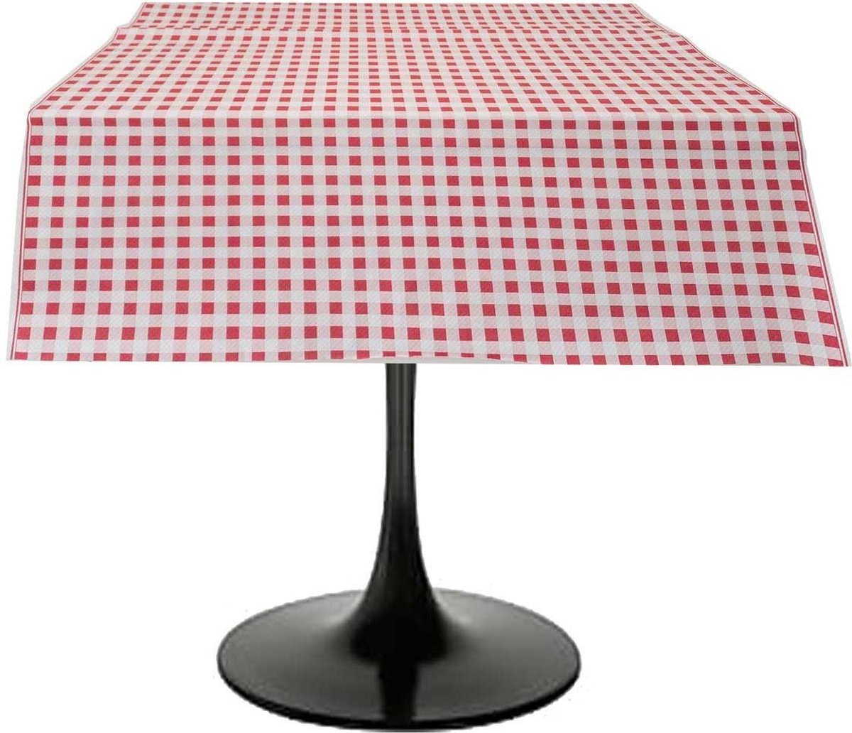 MixMamas Papieren Tafelkleed 6 stuks Ruit Rood/Wit