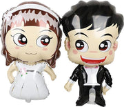 ● Ballon Bruid & Bruidegom ● "Multiplaza" - folieballon - helium - bruiloft - feest - versiering - decoratie - party - wedding - feestartikel